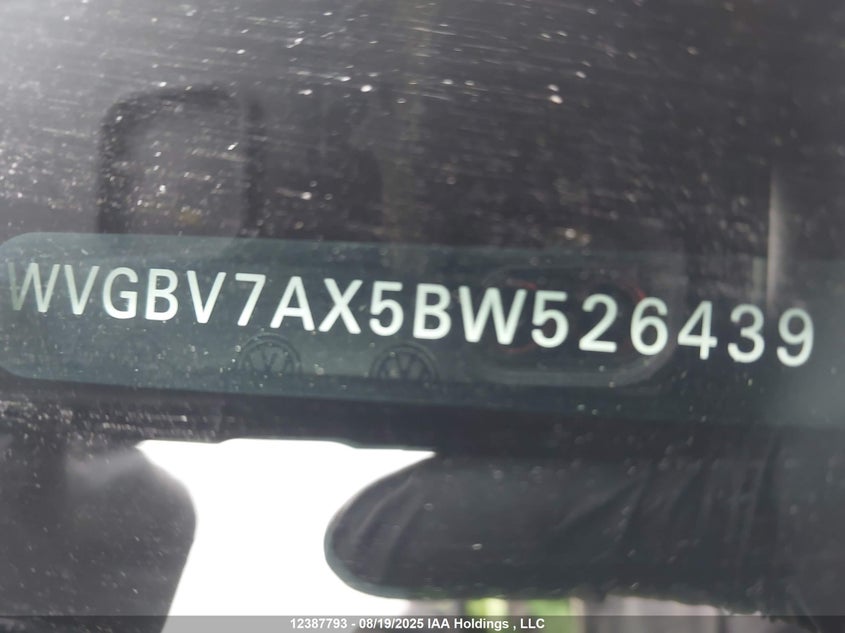 WVGBV7AX5BW526439 2011 VOLKSWAGEN TIGUAN photo no. 9