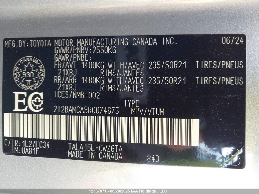 2T2BAMCA5RC074675 2024 LEXUS RX photo no. 19