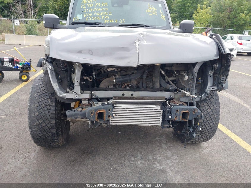 2021 Ford Bronco VIN: 1FMEE5DP0MLA64762 Lot: 12387938