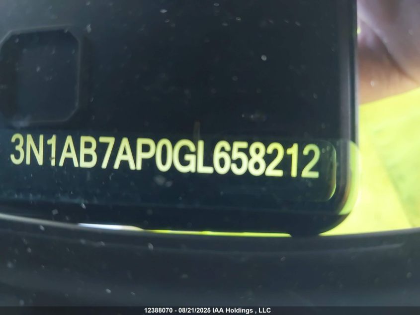 2016 Nissan Sentra VIN: 3N1AB7AP0GL658212 Lot: 12388070