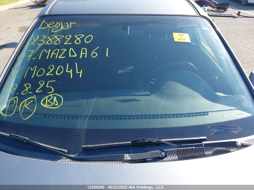 2007 Mazda 6 I VIN: 1YVHP84C075M02044 Lot: 12388280