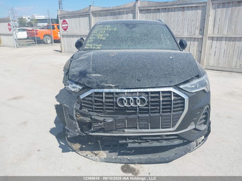 2022 Audi Q3 45 Progressiv VIN: WA1EECF33N1134619 Lot: 12388618
