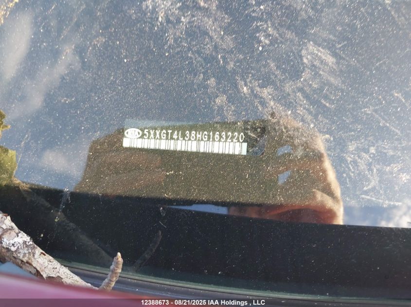 2017 Kia Optima Lx VIN: 5XXGT4L38HG163220 Lot: 12388673