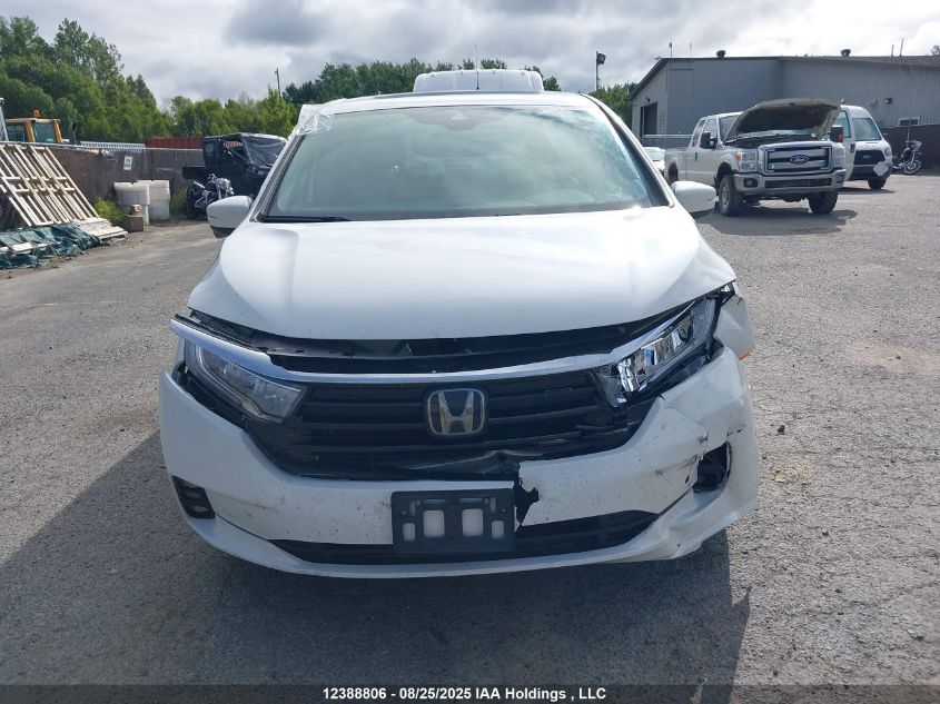 2022 Honda Odyssey Exl VIN: 5FNRL6H61NB500610 Lot: 12388806