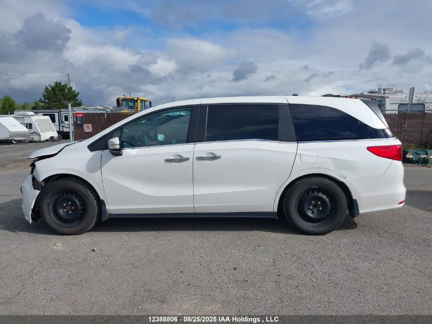 2022 Honda Odyssey Exl VIN: 5FNRL6H61NB500610 Lot: 12388806