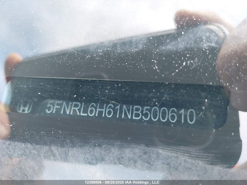 2022 Honda Odyssey Exl VIN: 5FNRL6H61NB500610 Lot: 12388806