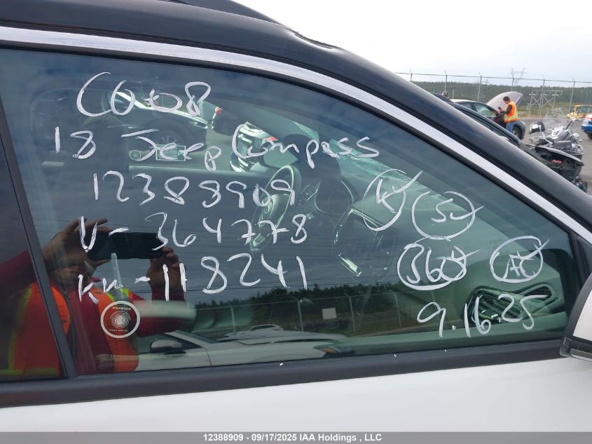 2018 Jeep Compass Limited VIN: 3C4NJDCB3JT364778 Lot: 12388909