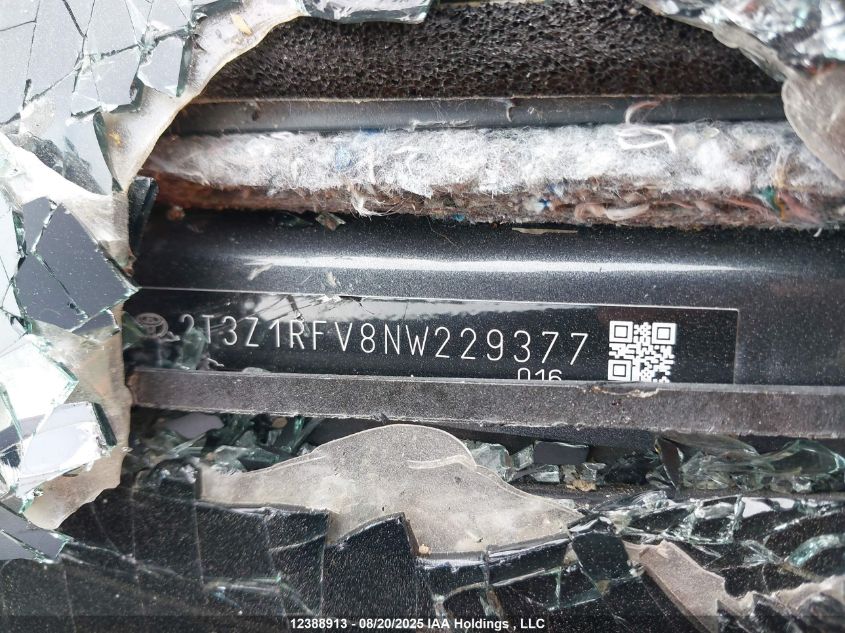 2022 Toyota Rav4 Le VIN: 2T3Z1RFV8NW229377 Lot: 12388913