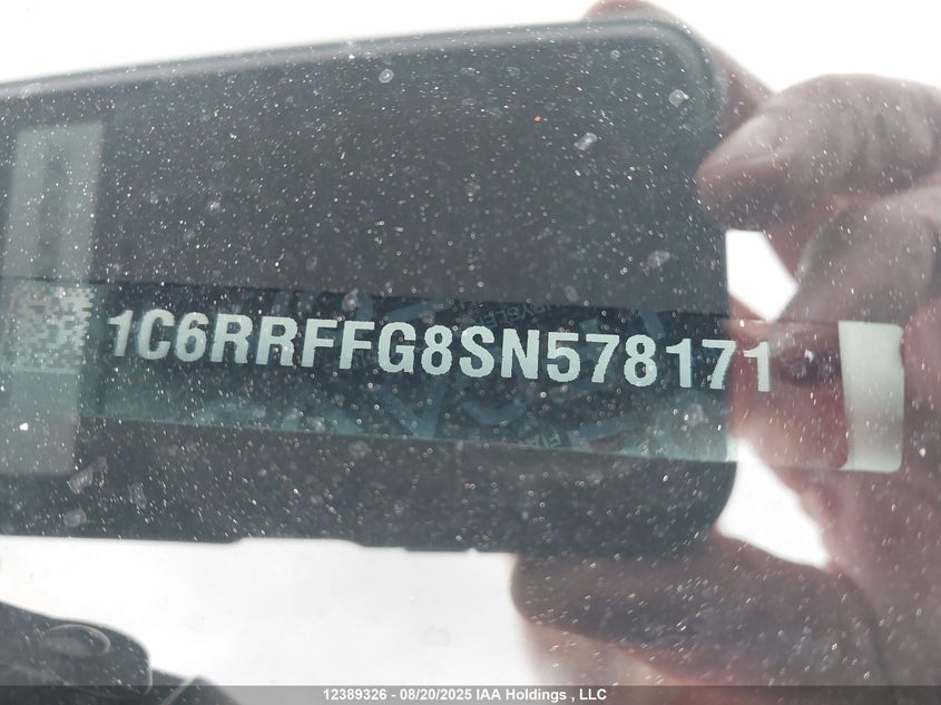 2025 Ram 1500 Big Horn VIN: 1C6RRFFG8SN578171 Lot: 12389326