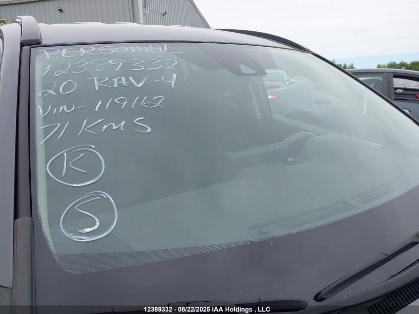 2020 Toyota Rav4 Le VIN: 2T3B1RFV3LC119112 Lot: 12389332
