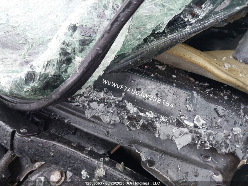 2018 Volkswagen Golf R VIN: WVWVF7AU0JW238184 Lot: 12389363