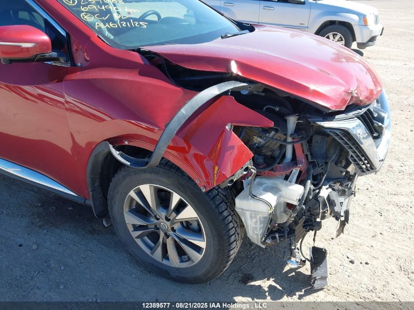 2015 Nissan Murano S/Sl/Sv/Platinum VIN: 5N1AZ2MH0FN239688 Lot: 12389577