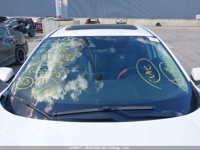 2019 Honda Civic VIN: 2HGFC2F76KH032081 Lot: 12389817