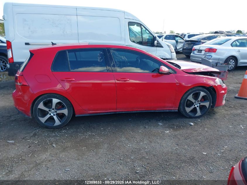2015 Volkswagen Golf Gti VIN: 3VW4T7AU1FM005343 Lot: 12389833