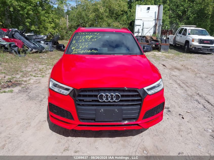 2018 Audi Q3 2.0T Technik VIN: WA1GCCFSXJR033627 Lot: 12389837