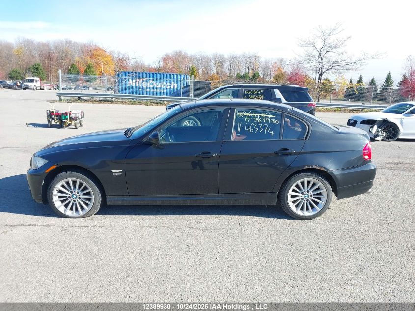 2011 BMW 328I xDrive VIN: WBAPK7C54BA463374 Lot: 12389930