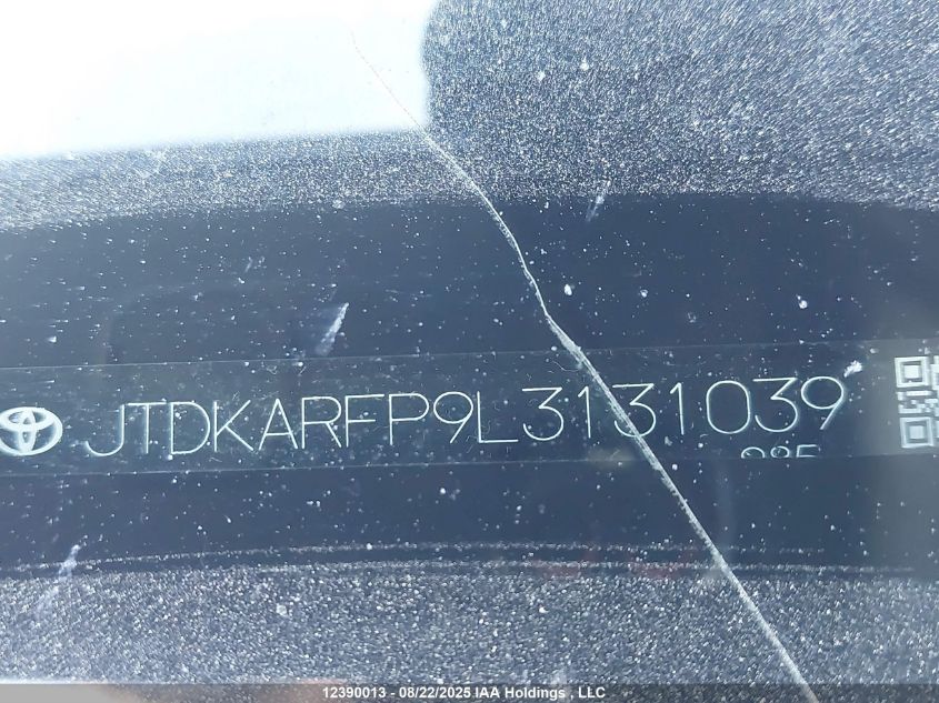 2020 Toyota Prius Prime Le/Xle/Limited VIN: JTDKARFP9L3131039 Lot: 12390013