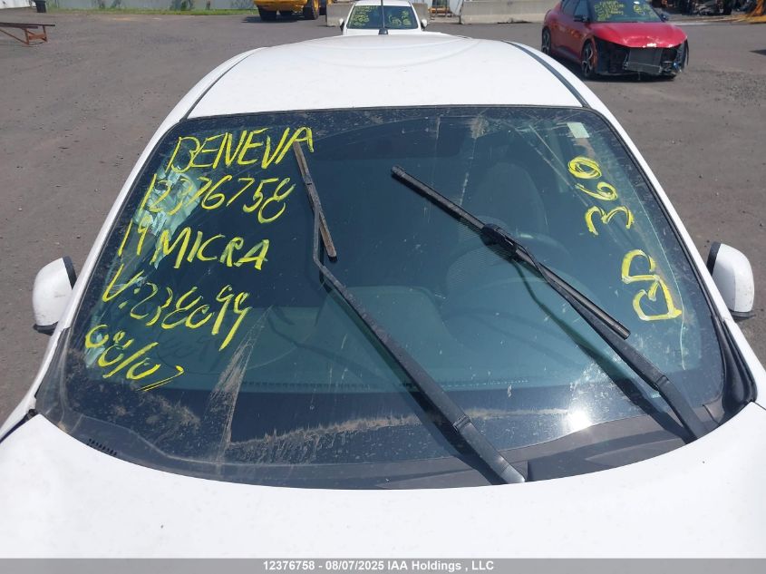 2019 Nissan Micra S/Sr/Sv VIN: 3N1CK3CP2KL238099 Lot: 12376758X