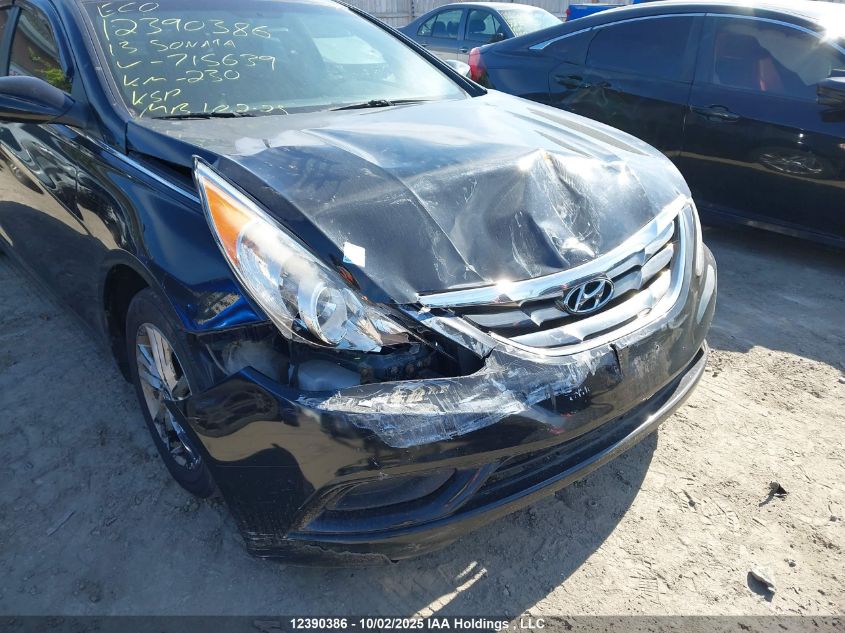 2013 Hyundai Sonata Gl VIN: 5NPEB4AC7DH715639 Lot: 12390386