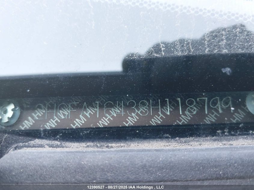 2008 Honda Civic Dx-G VIN: 2HGFA16438H118799 Lot: 12390527