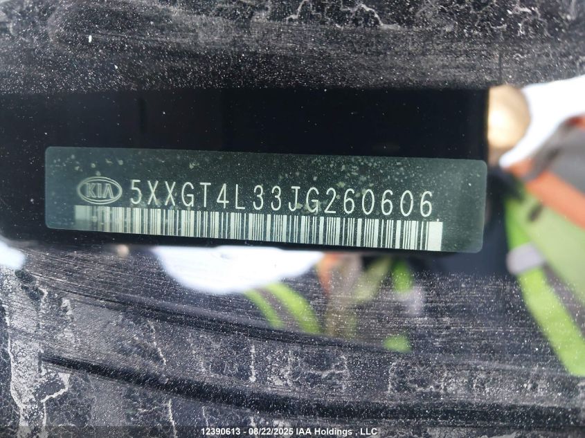 2018 Kia Optima Lx/S VIN: 5XXGT4L33JG260606 Lot: 12390613