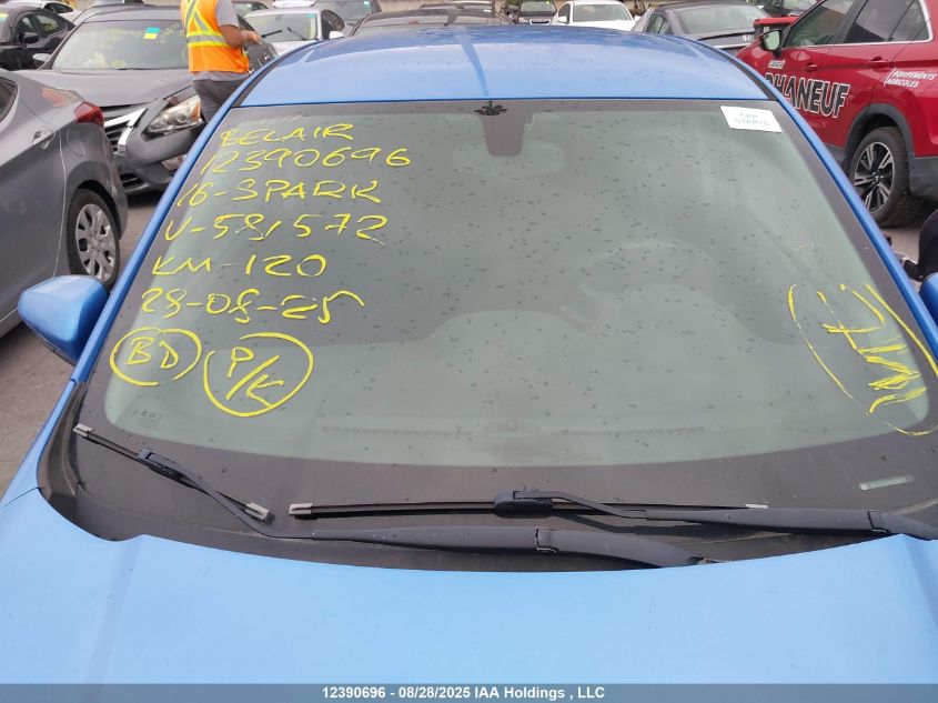 2016 Chevrolet Spark VIN: KL8CD6SA5GC581572 Lot: 12390696