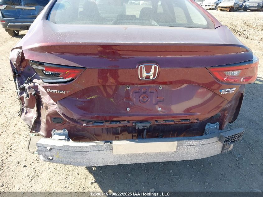 2019 Honda Insight Touring VIN: 19XZE4F75KE400361 Lot: 12390715