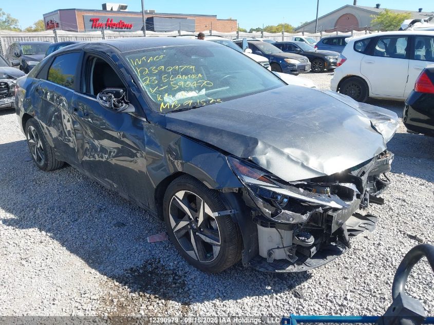 2023 Hyundai Elantra VIN: KMHLN4AG3PU590470 Lot: 12390979