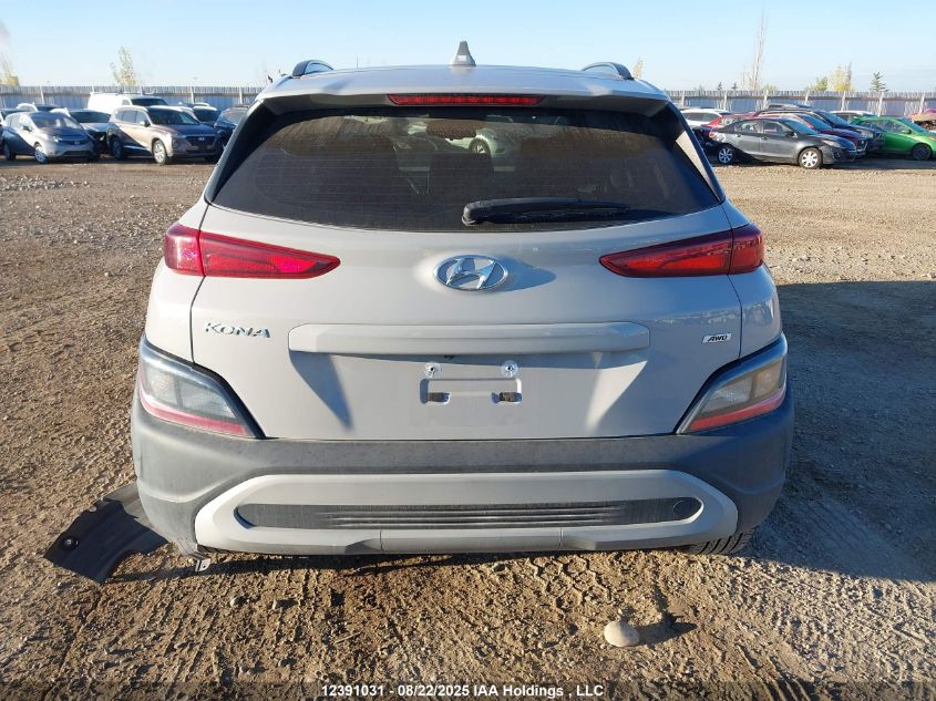 2022 Hyundai Kona Preferred Awd VIN: KM8K2CAB4NU771299 Lot: 12391031