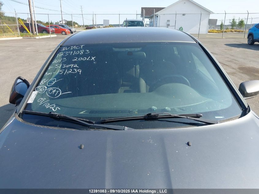 2013 Chrysler 200 Lx VIN: 1C3CCBAB1DN513092 Lot: 12391083