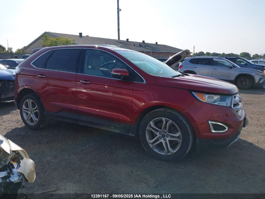 2015 Ford Edge Titanium VIN: 2FMTK4K82FBB53497 Lot: 12391167
