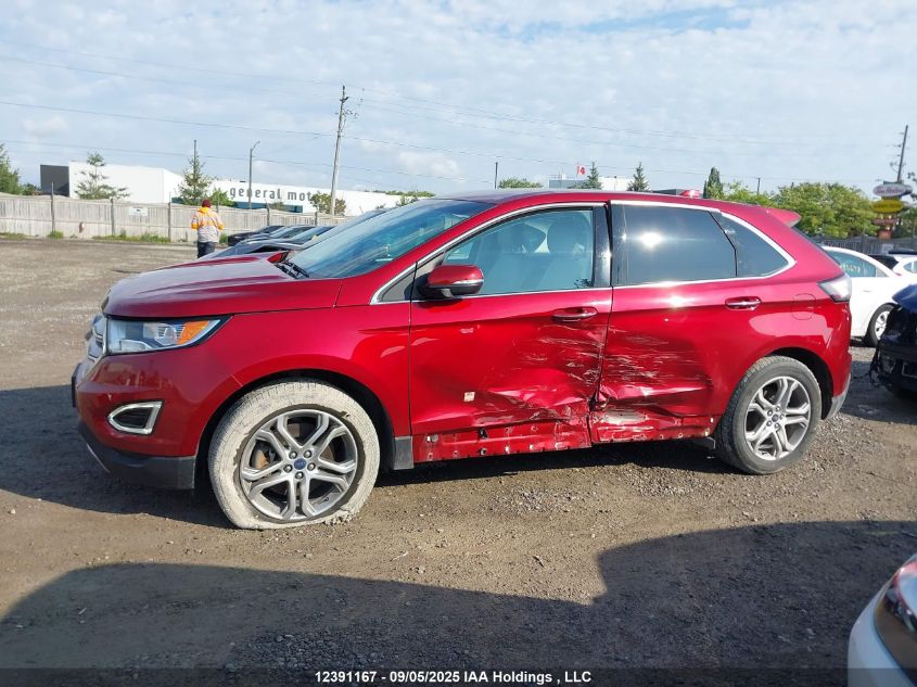 2015 Ford Edge Titanium VIN: 2FMTK4K82FBB53497 Lot: 12391167