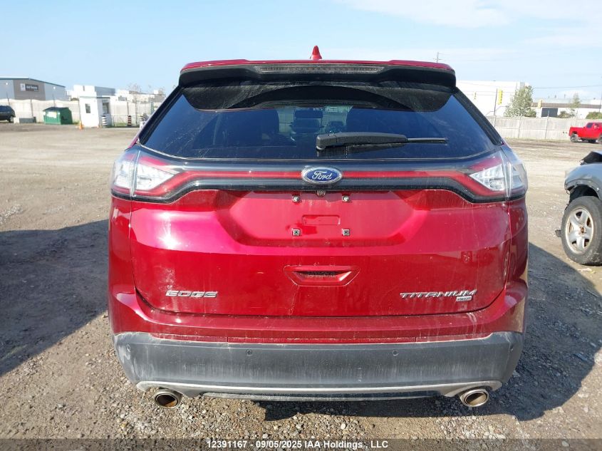 2015 Ford Edge Titanium VIN: 2FMTK4K82FBB53497 Lot: 12391167