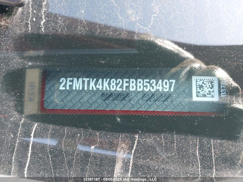 2015 Ford Edge Titanium VIN: 2FMTK4K82FBB53497 Lot: 12391167