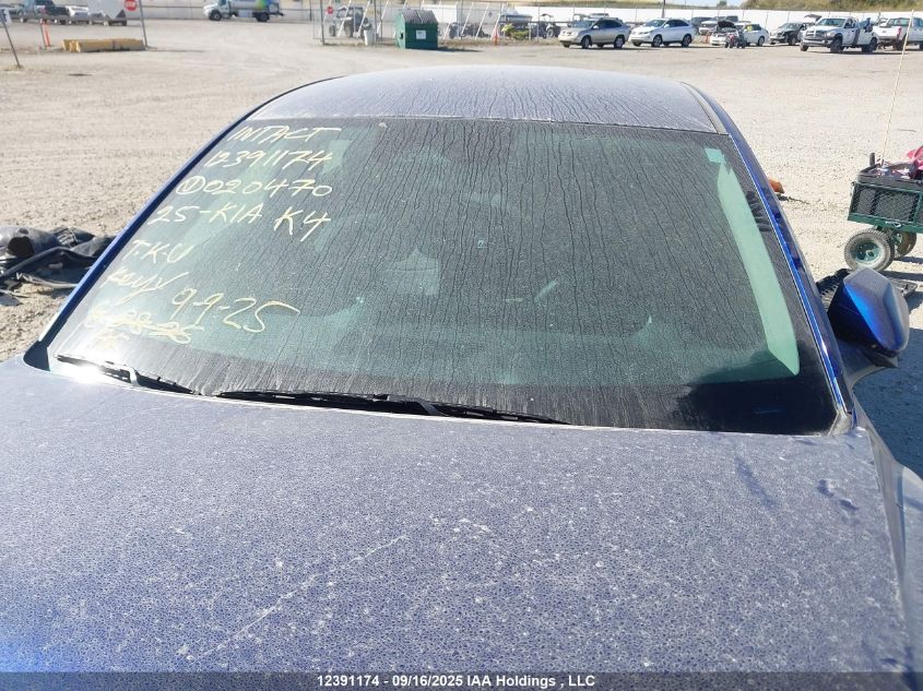 2025 Kia K4 Ex VIN: 3KPFU4DE6SE020470 Lot: 12391174