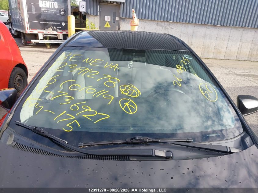 2016 Toyota Corolla Le VIN: 2T1BURHE6GC736927 Lot: 12391278