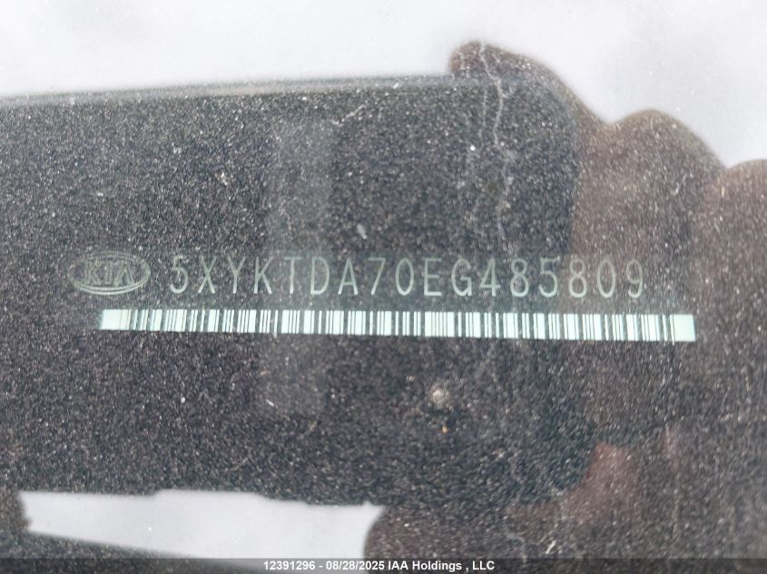2014 Kia Sorento Lx V6 VIN: 5XYKTDA70EG485809 Lot: 12391296