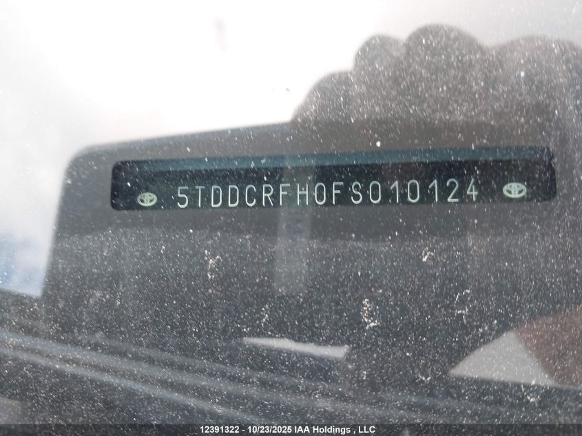 2015 Toyota Highlander VIN: 5TDDCRFH0FS010124 Lot: 12391322