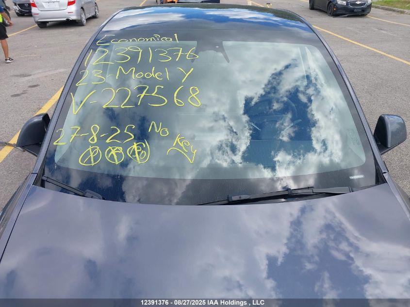 2023 Tesla Model Y VIN: LRWYGDFD6PC227568 Lot: 12391376