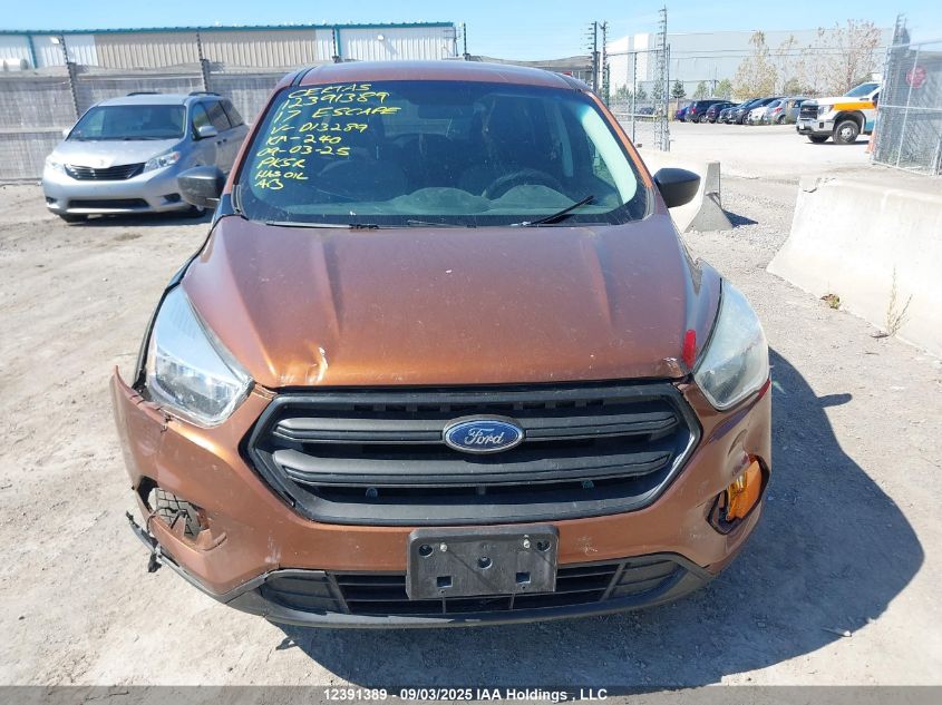 2017 Ford Escape S VIN: 1FMCU0F75HUD13289 Lot: 12391389
