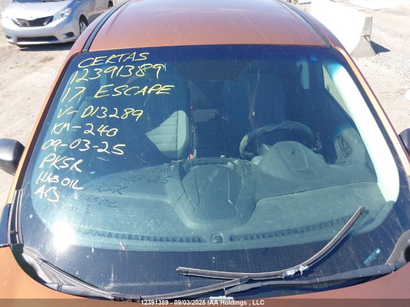2017 Ford Escape S VIN: 1FMCU0F75HUD13289 Lot: 12391389
