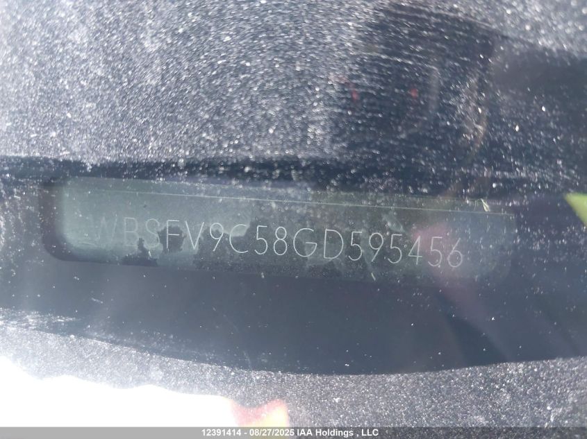 2016 BMW M5 VIN: WBSFV9C58GD595456 Lot: 12391414