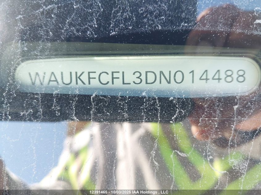 2013 Audi A4 Prestige VIN: WAUKFCFL3DN014488 Lot: 12391465