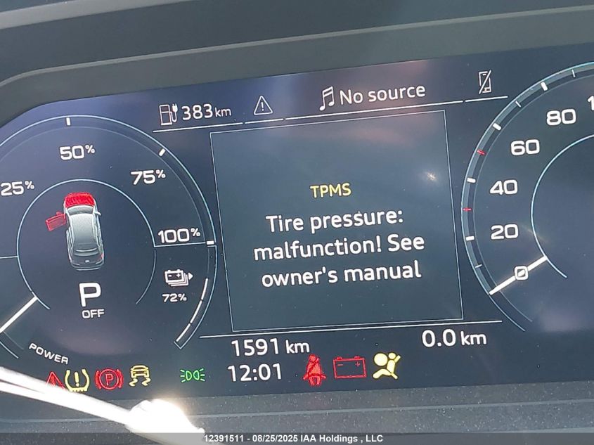 2025 Audi Q4 E-Tron 55 VIN: WA1GUAFZXSP043747 Lot: 12391511