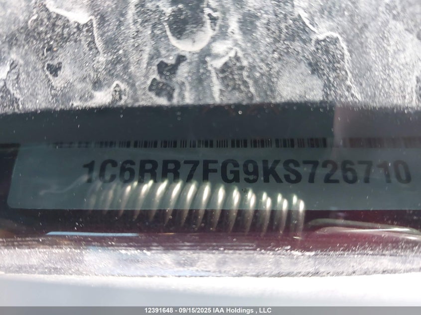 2019 Ram 1500 Classic St VIN: 1C6RR7FG9KS726710 Lot: 12391648