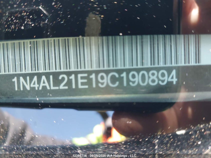 2009 Nissan Altima 2.5 S VIN: 1N4AL21E19C190894 Lot: 12391716