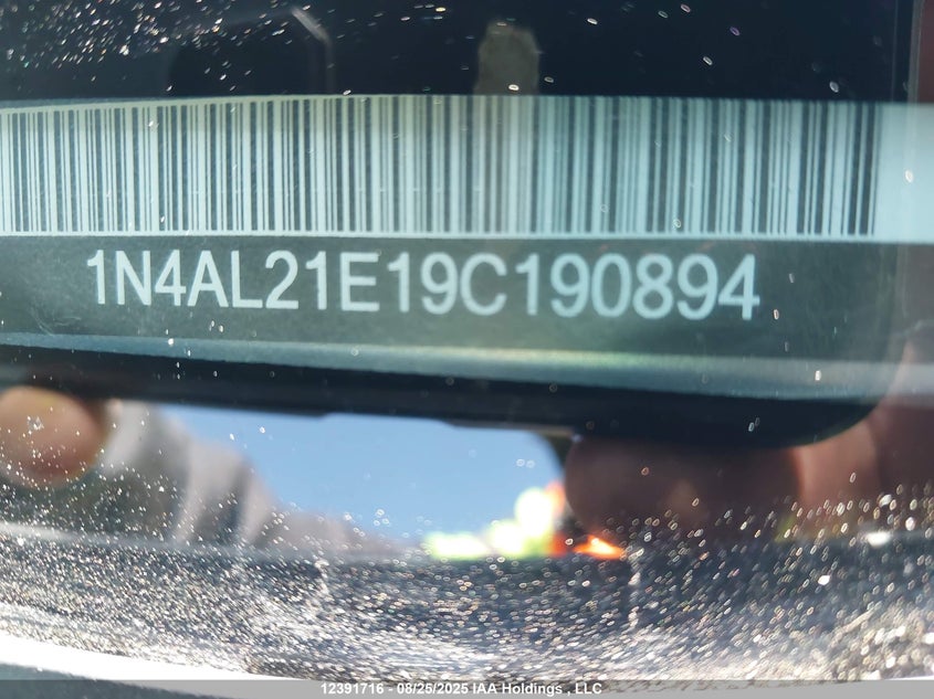 2009 Nissan Altima 2.5 S VIN: 1N4AL21E19C190894 Lot: 12391716