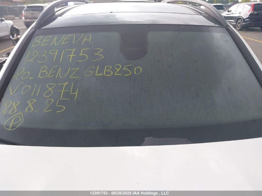 2020 Mercedes-Benz Glb 250 4Matic VIN: WDC4M4HB6LW011874 Lot: 12391753