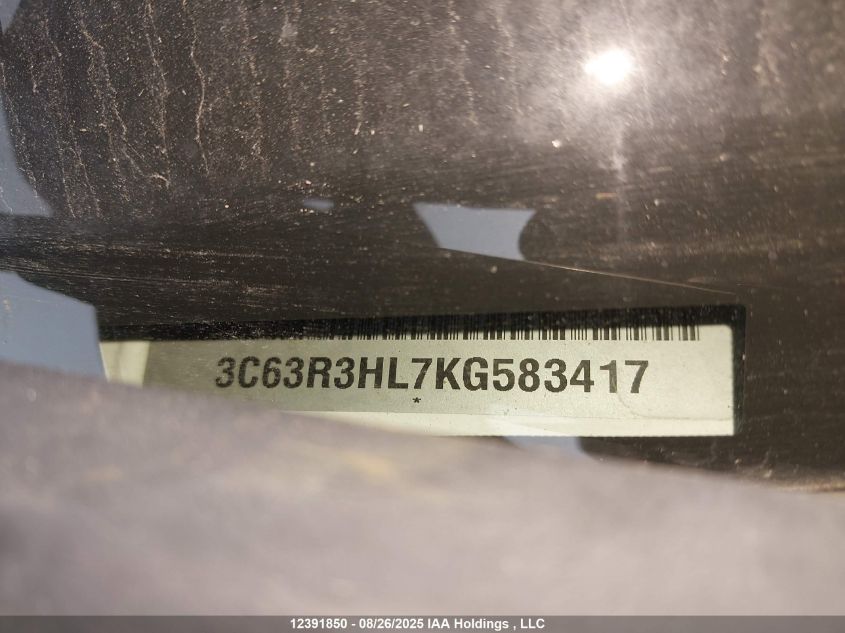 2019 Ram 3500 Big Horn VIN: 3C63R3HL7KG583417 Lot: 12391850