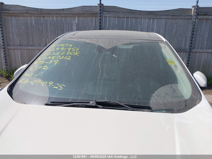 2022 Ford Edge Titanium VIN: 2FMPK4K95NBA57212 Lot: 12391951